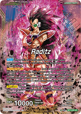 Raditz // Raditz, Brotherly Hate - Assault of the Saiyans Pre-Release Cards - Uncommon - BT7-049_PR