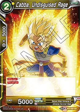 Cabba, Undisguised Rage - Assault of the Saiyans Pre-Release Cards - Uncommon - BT7-081_PR