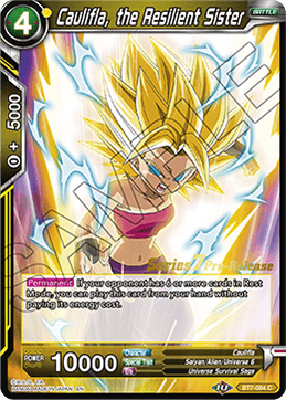 Caulifla, the Resilient Sister - Assault of the Saiyans Pre-Release Cards - Common - BT7-084_PR