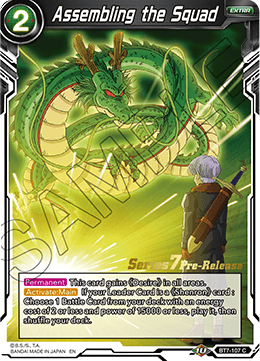 Assembling the Squad - Assault of the Saiyans Pre-Release Cards - Common - BT7-107_PR