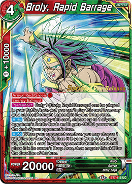 Broly, Rapid Barrage - Assault of the Saiyans Pre-Release Cards - Uncommon - BT7-116_PR