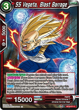 SS Vegeta, Blast Barrage - Universal Onslaught - Common - BT9-011