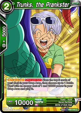 Trunks, the Prankster - Draft Box 04 - Dragon Brawl - Common - DB1-044