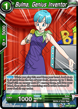 Bulma, Genius Inventor - Draft Box 04 - Dragon Brawl - Common - DB1-047