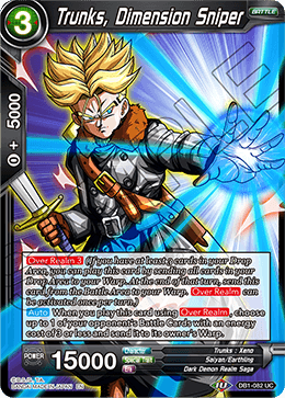 Trunks, Dimension Sniper - Draft Box 04 - Dragon Brawl - Uncommon - DB1-082
