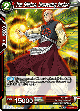 Tien Shinhan, Unwavering Anchor (Reprint) - Battle Evolution Booster - Common - DB2-003