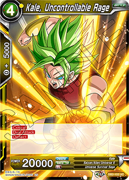 Kale, Uncontrollable Rage - Draft Box 05 - Divine Multiverse - Uncommon - DB2-102