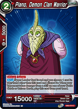 Piano, Demon Clan Warrior - Draft Box 06 - Giant Force - Common - DB3-018