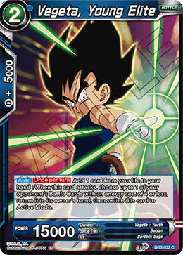 Vegeta, Young Elite - Draft Box 06 - Giant Force - Common - DB3-032