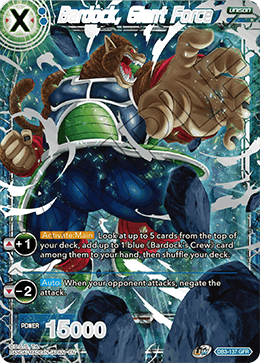 Bardock, Giant Force - Draft Box 06 - Giant Force - Giant Force Rare - DB3-137