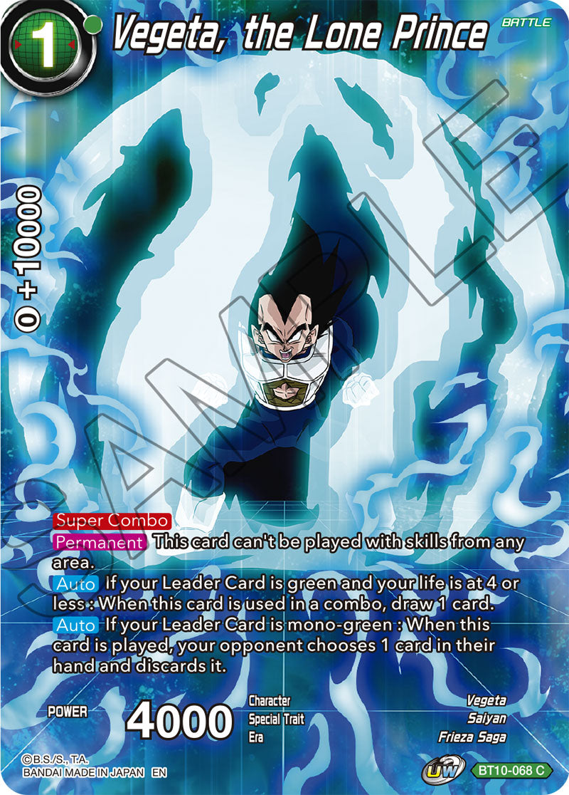 Vegeta, the Lone Prince - Theme Selection: History of Vegeta - Common - BT10-068