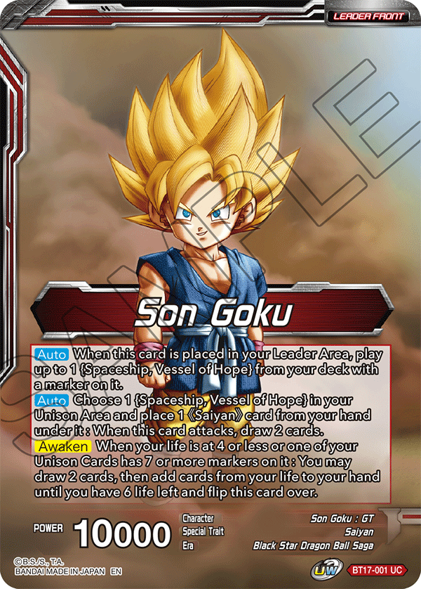 Son Goku // Son Goku, Pan, & Trunks, Space Adventurers - Ultimate Squad - Uncommon - BT17-001