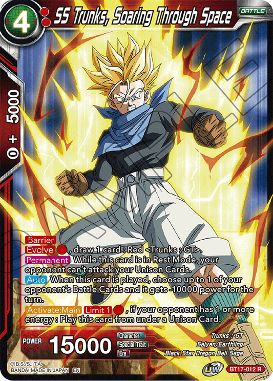 SS Trunks, Soaring Through Space - Ultimate Squad - Rare - BT17-012