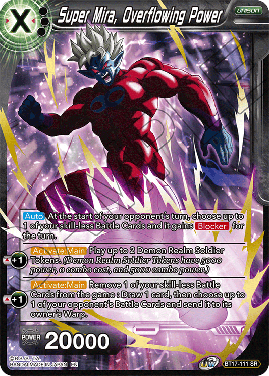 Super Mira, Overflowing Power - Ultimate Squad - Super Rare - BT17-111