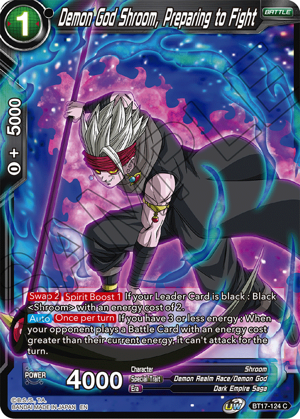 Demon God Shroom, Preparing to Fight - Ultimate Squad - Common - BT17-124