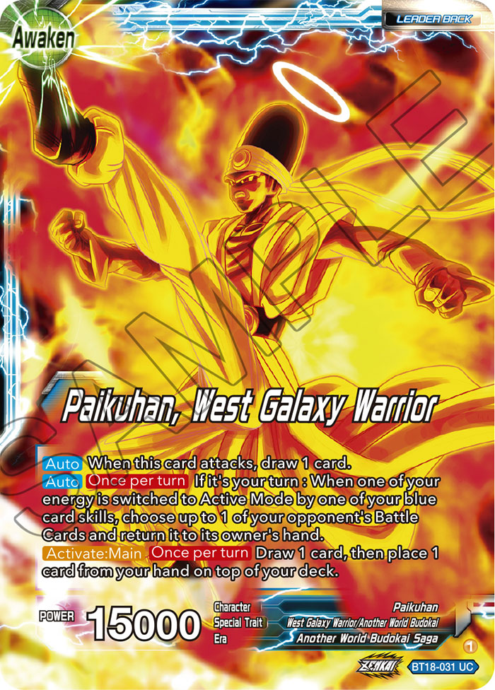 Paikuhan // Paikuhan, West Galaxy Warrior - Dawn of the Z-Legends - Uncommon - BT18-031