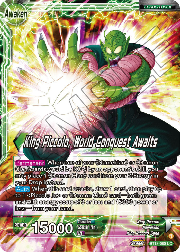 King Piccolo // King Piccolo, World Conquest Awaits - Dawn of the Z-Legends - Uncommon - BT18-060