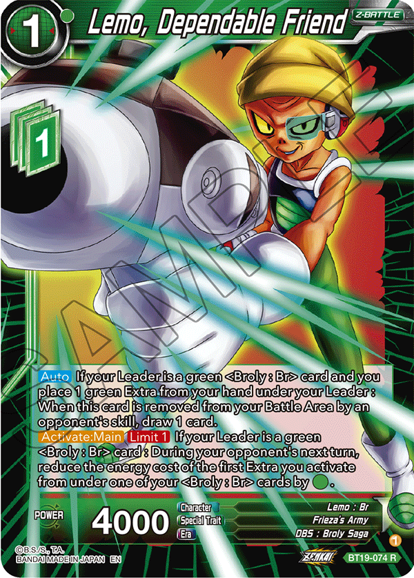 Lemo, Dependable Friend - Fighter's Ambition - Rare - BT19-074