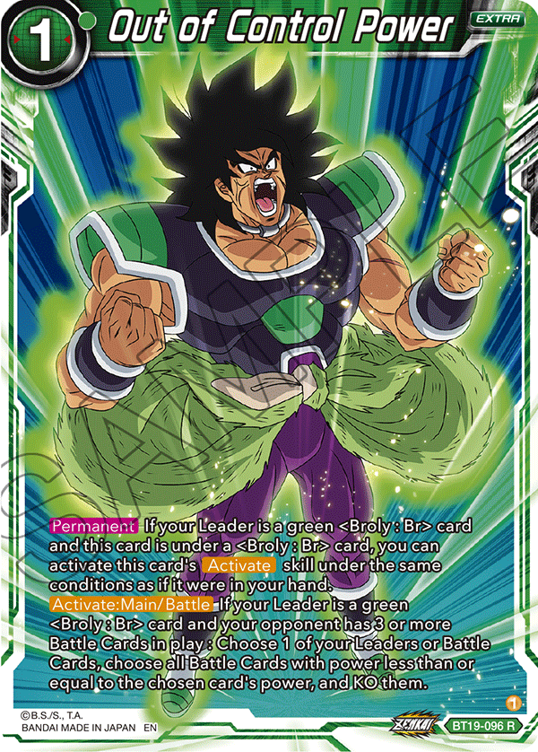 Out of Control Power - Fighter's Ambition - Rare - BT19-096