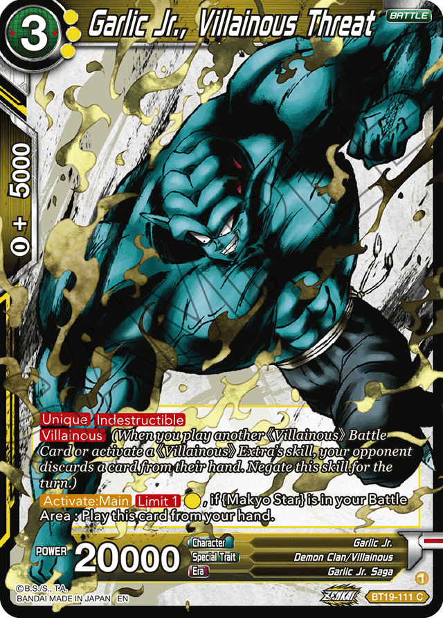 Garlic Jr., Villainous Threat - Fighter's Ambition - Common - BT19-111