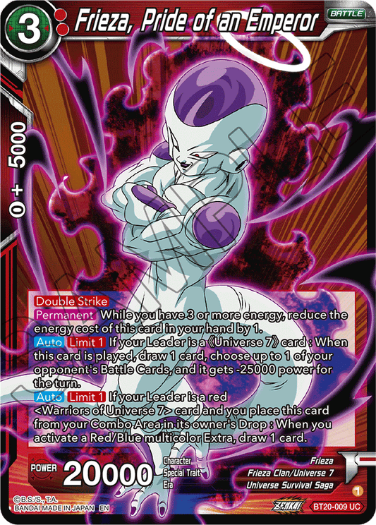 Frieza, Pride of an Emperor - Power Absorbed - Uncommon - BT20-009