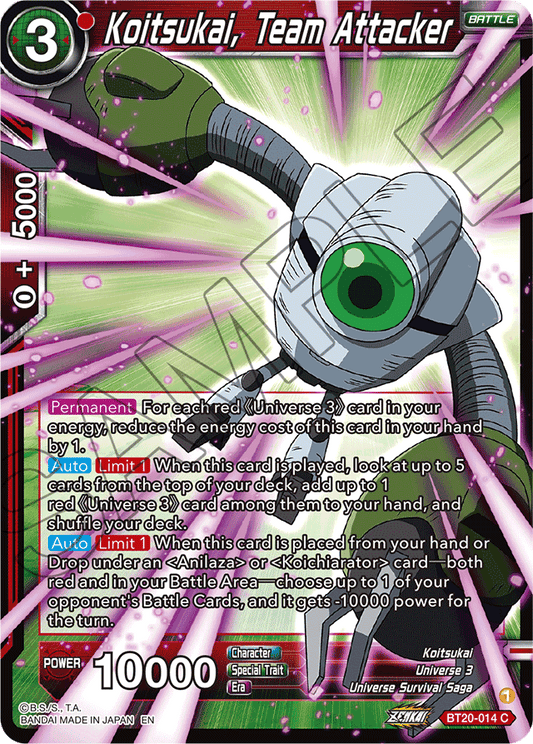 Koitsukai, Team Attacker - Power Absorbed - Common - BT20-014