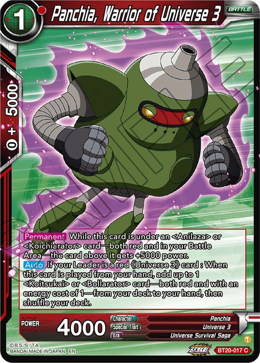 Panchia, Warrior of Universe 3 - Power Absorbed - Common - BT20-017