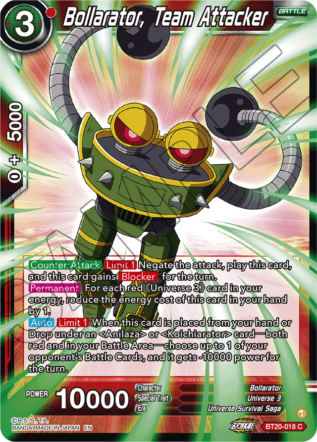 Bollarator, Team Attacker - Power Absorbed - Common - BT20-018