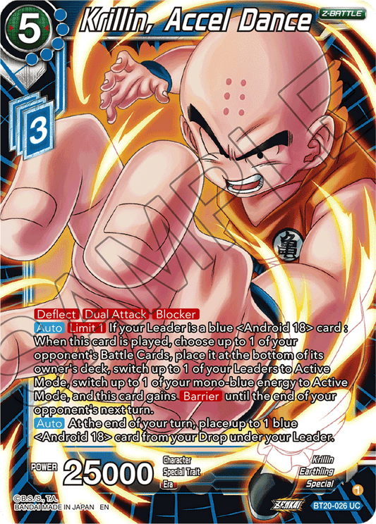 Krillin, Accel Dance - Power Absorbed - Uncommon - BT20-026