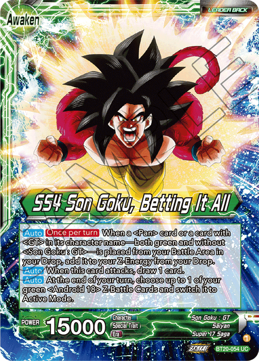 Son Goku // SS4 Son Goku, Betting It All - Power Absorbed - Uncommon - BT20-054