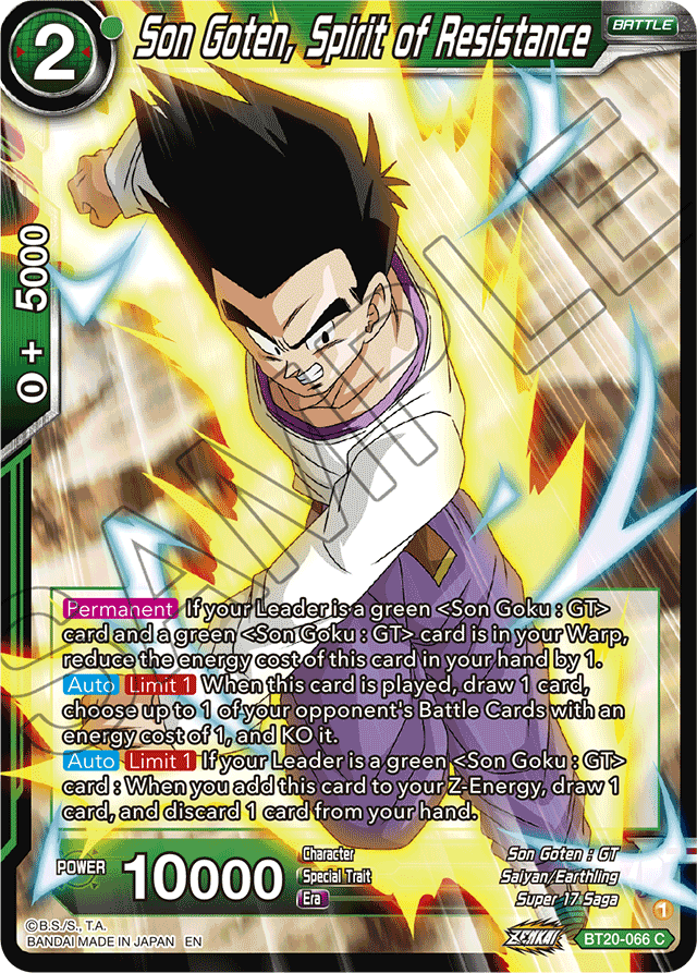Son Goten, Spirit of Resistance - Power Absorbed - Common - BT20-066
