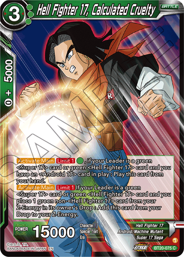 Hell Fighter 17, Calculated Cruelty - Power Absorbed - Common - BT20-075