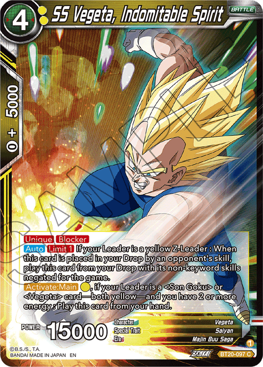 SS Vegeta, Indomitable Spirit - Power Absorbed - Common - BT20-097