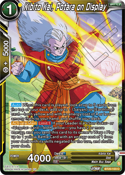 Kibito Kai, Potara on Display - Power Absorbed - Common - BT20-103