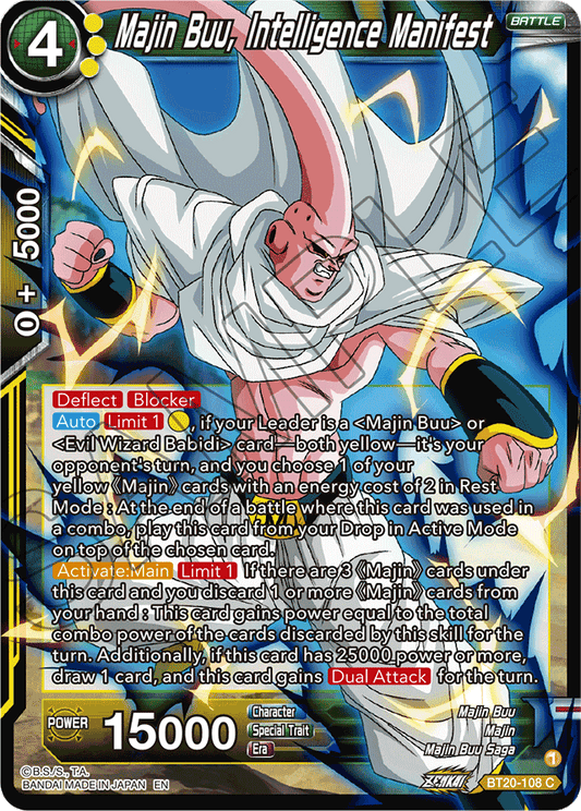 Majin Buu, Intelligence Manifest - Power Absorbed - Common - BT20-108