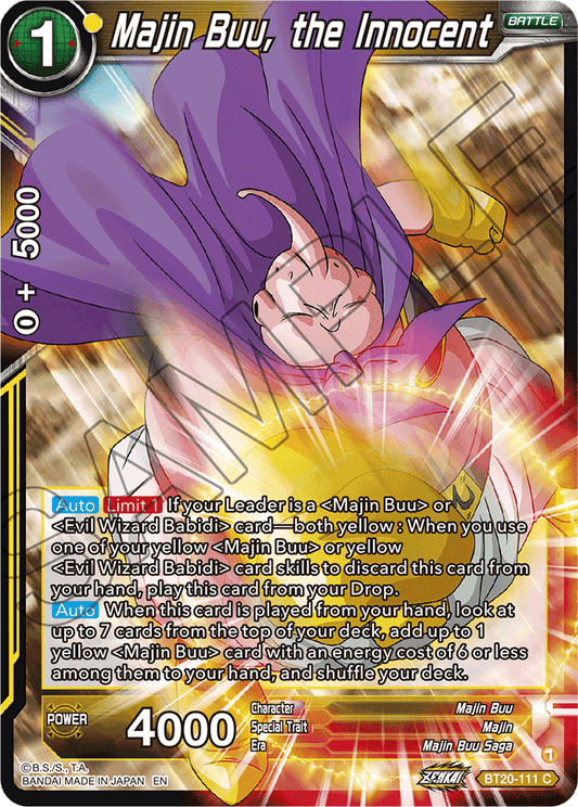 Majin Buu, the Innocent - Power Absorbed - Common - BT20-111