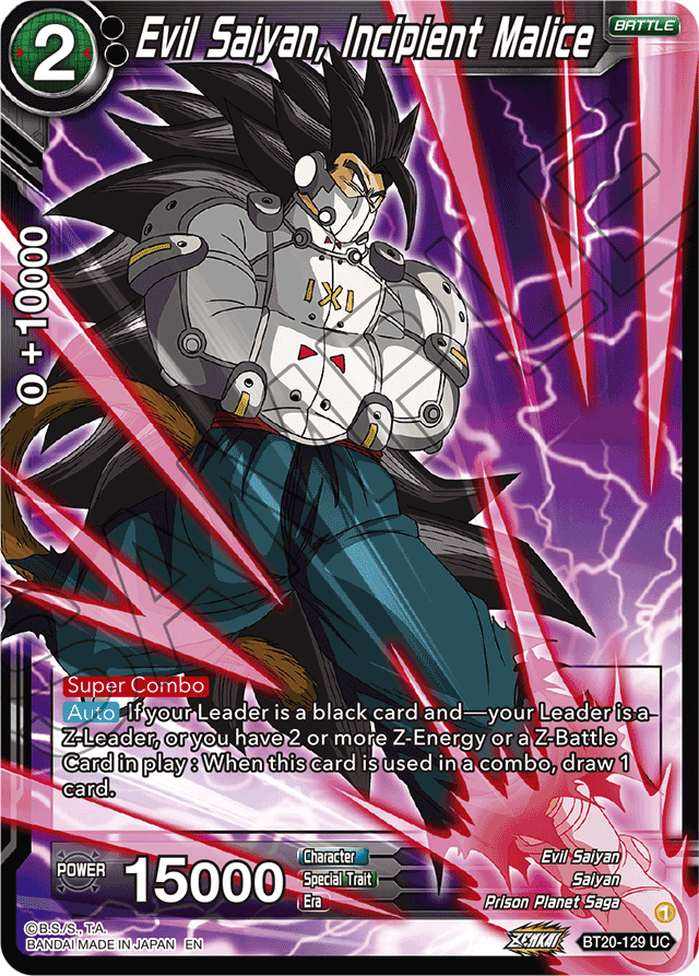 Evil Saiyan, Incipient Malice - Power Absorbed - Uncommon - BT20-129