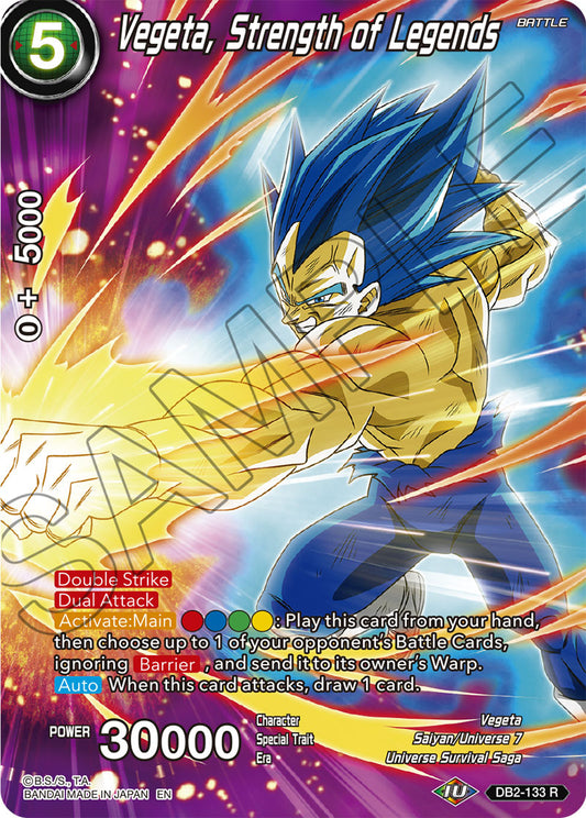 Vegeta, Strength of Legends - Theme Selection: History of Vegeta - Rare - DB2-133