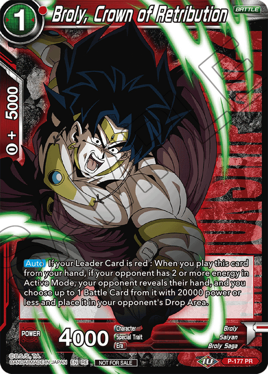 Broly, Crown of Retribution (Championship 2022 Celebration Pack) - Promotion Cards - Promo - P-177