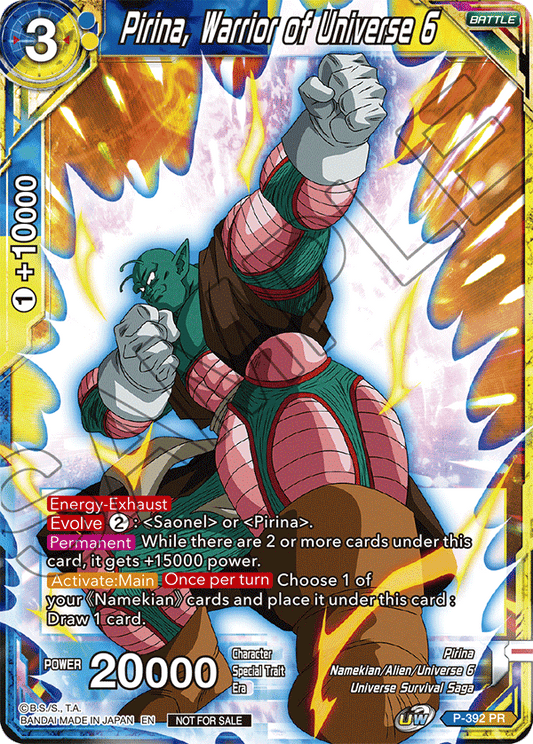 Pirina, Warrior of Universe 6 (Tournament Pack Vol. 8) - Tournament Promotion Cards - Promo - P-392
