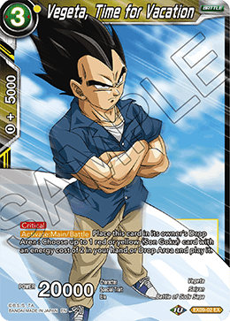 Vegeta, Time for Vacation - Expansion Deck Box Set 09: Saiyan Surge - Expansion Rare - EX09-02