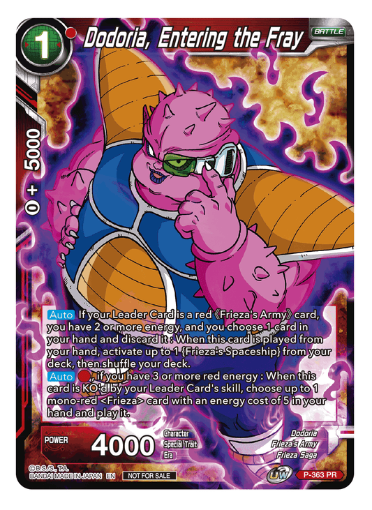 Dodoria, Entering the Fray (Tournament Pack Vol. 7) - Tournament Promotion Cards - Promo - P-363