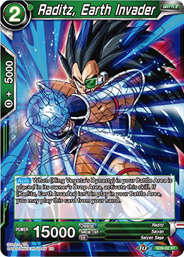 Raditz, Earth Invader - Assault of the Saiyans - Starter Rare - SD9-02