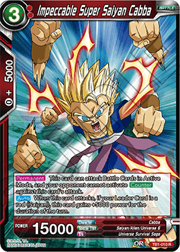 Impeccable Super Saiyan Cabba - Tournament of Power - Rare - TB1-010