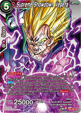 Supreme Showdown Vegeta - World Martial Arts Tournament - Super Rare - TB2-005